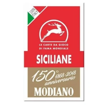 Imagen de Modiano Tarjetas de Juego Siciliane Rojo Aniversario los 150 años