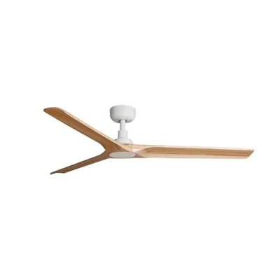 Imagen de FARO BARCELONA 33810 HEYWOOD M Ventilador de techo blanco/madera clara con motor DC