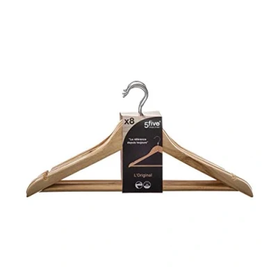 Imagen de 5five 8 perchas de madera