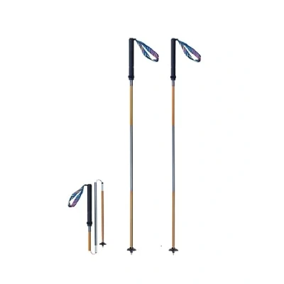Imagen de Bastones Trekking Extensibles, AONIJIE Trail, Ligeros y Plegables, Bastón de Senderismo Aluminio 110/120 cm Longitud para Exteriores (Glod, 120)