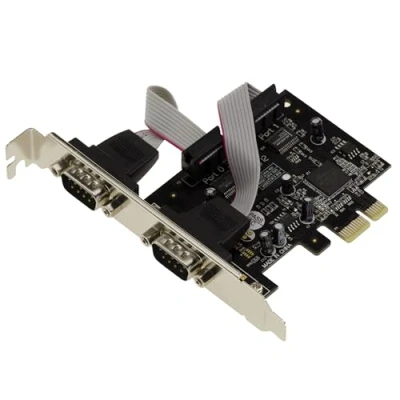 Imagen de Kalea INFORMATIQUE Tarjeta controladora PCIe PCI Express RS232 Serie de 2 Puertos con chipset Oxford OXPCIe952. Soportes Perfil BAJO y Alto