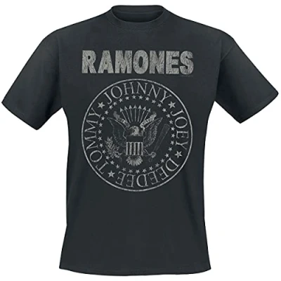 Imagen de Ramones Hey Ho Let&#039;s Go Vintage Hombre Camiseta Negro S