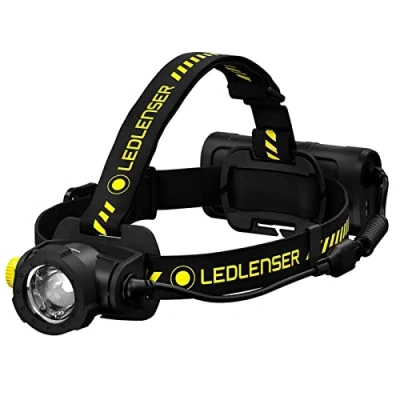 Imagen de Ledlenser Linterna frontal LED H15R Work Robust, recargable con batería de litio, impermeable IP67, 2500 lúmenes, CRI alto, enfocable, regulación gradual, haz luz 250m