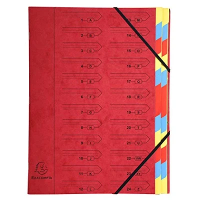 Imagen de Exacompta 54245E Carpeta (Conventional file folder, Caja de cartón, Rojo, A4, 400 g/m², 245 mm)