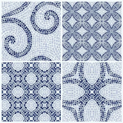 Imagen de d c fix suelo vinilo autoadhesivo Mosaico romano 11 losetas impermeable, decorativo vinilico baldosas azulejos adhesivos PVC para cocina, baño y salón 30x30 cm