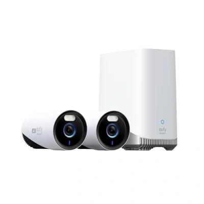Imagen de eufy Security eufyCam E330 (Profesional) con 2 cámaras 4K, grabación Continua, enchufable, NVR Wi Fi, reconocimiento Facial por IA, 10 Canales, Almacenamiento Local, sin cuota mensual