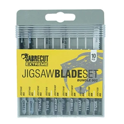 Imagen de 10 x SabreCut JSSCK002 Sierra de calar profesional para corte madera y metal T144D T244D T101B T101BF T101AO T101AOF T118EOF T118AF T118BF T123X Caja