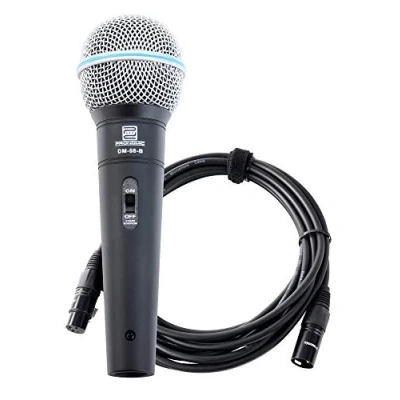 Imagen de Pronomic DM 58 B micrófono vocal con interruptor set incl. 5m XLR cable