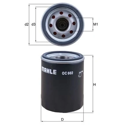 Imagen de MAHLE ORIGINAL OC 602 Filtro de aceite con válvula bloqueo retorno enroscable LAND ROVER: Range Rover 3, Sport, Discovery 3