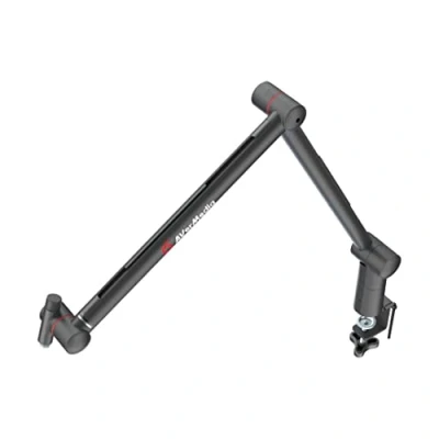 Imagen de AverMedia BA311 brazo de micrófono ajustable con rotación 360 grados aluminio tipo tubo, tijera plegable para juegos, transmisión en vivo y podcast