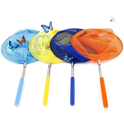 Imagen de Miss shop Red de Mariposas,Butterfly Net 4 Pack Extensible Redes Pesca con Antideslizante Mango Plegable para Atrapar Insectos Mariposa Peces Pequeños