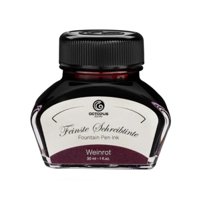 Imagen de Octopus Fluids Tinta de pluma estilográfica, para estilográfica,Tinta relleno, rojo vino 30ml