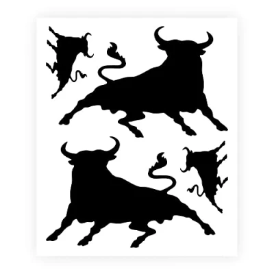 Imagen de 4R Quattroerre.it 15740 Pegatinas de Coche Sobredimensionadas Taurus, Negro, 14 x 16 cm