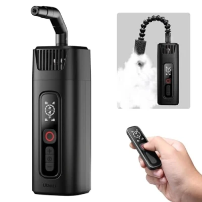 Imagen de ULANZI RF01 Máquina de Humo Pequeña, 40W con Mando a Distancia Inalámbrico 10m, Smoke Machine, Fog Machine Batería para Fotografía, Grabación vídeo, Bodas, Fiestas