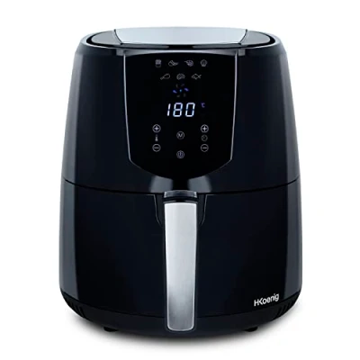 Imagen de H.KOENIG Freidora de aire sin aceite FRY800, capacidad 4 L, 7 programas cocción, temperatura ajustable 80C a 200C, pantalla táctil, cesta extraíble, apta para lavavajillas, 1400 W
