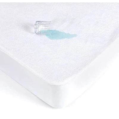 Imagen de Protector Colchon 90 x 190/200 cm Impermeable, Funda 90, 80% Algodón Color Blanco, Hipoalergénico, Antiácaros y Antibacteriano