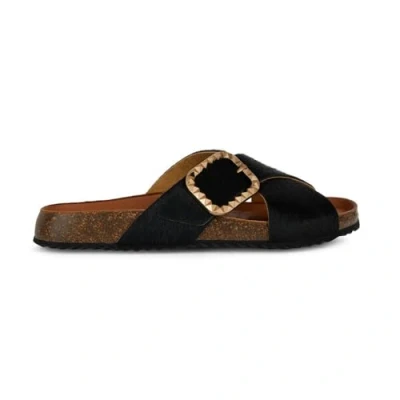 Imagen de Geox D New Brionia B B, Sandalia Plana Mujer, Negro, 38 EU