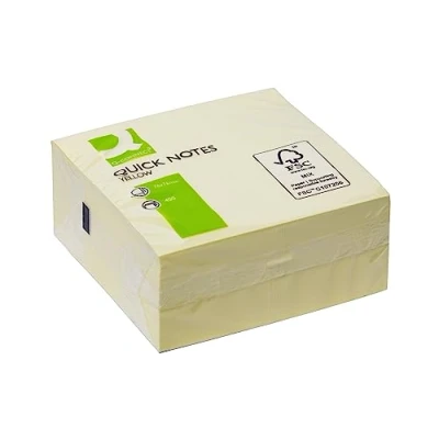 Imagen de Q Connect Bloc De Notas Adhesivas Quita Y Pon 75X75 Mm Amarillo con 400 Hojas (BPSOE05688 KF01346)