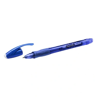 Imagen de BIC Gel ocity Illusion, Bolígrafos de Borrables Punta Media (0.7 mm), 12 bolígrafos, Azul