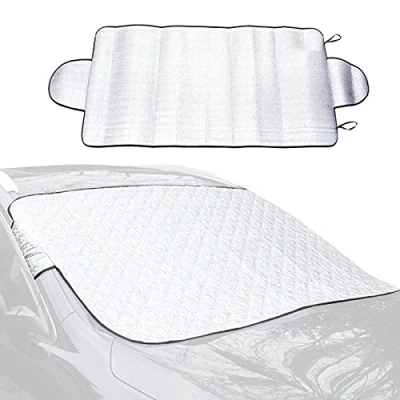 Imagen de Lecerrot Cubierta para coche Protección escarcha universal coche, lona parabrisas antisol, polvo, hielo, escarcha, lluvia, nieve (150 x 70 cm)