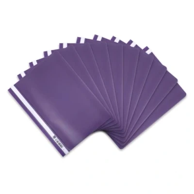 Imagen de ELBA 100742 Carpetas de plástico tamaño A4, 10 unidades, color morado 31 x 22,8 0,3 cm