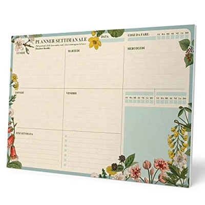 Imagen de Grupo Erik Bloc Planificador semanal A4 Botanical Organizador Planning escritorio, en italiano semanal, BPSA40040