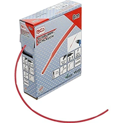 Imagen de BGS 6923 1 Caja de fundas termorretráctiles rojo Ø 3 mm 8 m