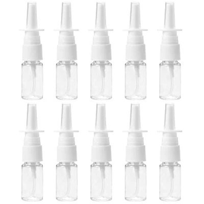 Imagen de Vesaneae10pcs Nasal Spray botella 10ml, Vacío Recargable Plástico Botellas de la Bomba, Claro Niebla Botella, Pulverizador para Aceite Esencial Salino