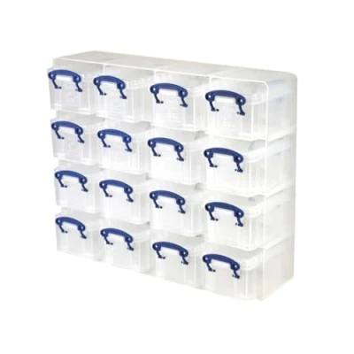 Imagen de Really Useful Box Organizador de plástico (0,3 L, 16 unidades), color transparente