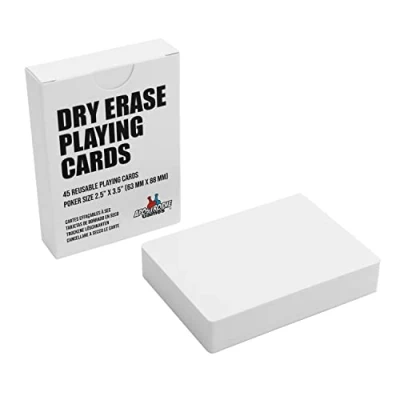 Imagen de Apostrophe Games Tarjetas en Blanco de borrado seco (tamaño Cartas póquer) (45 Tarjetas)