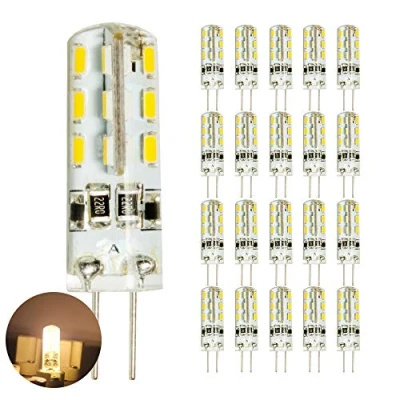 Imagen de Mengjay G4 LED DC 12V 1.5W, Bombubilla Bombillas 15W Halogena Equivalente Blanco Cálido 3000K 360Ángulo de Haz (Paquete 20)
