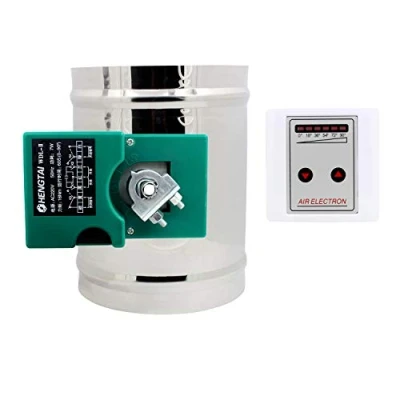 Imagen de 5 posiciones 220v 16N HVAC compuerta motorizada valvula ventilacion regulable 80 100 125 150 200 250 300 350 400 mm (Diámetro externo 150mm + Altura 190mm)