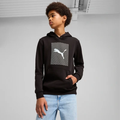 Imagen de Puma Essentials LOGO LAB Youth Jersey con capucha para niños, Talla: 7 8a (8), Black