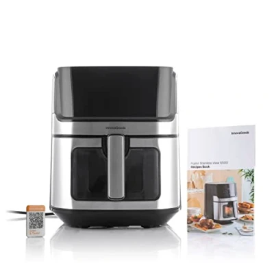 Imagen de InnovaGoods® freidora sin Aceite 6,5L, air fryer 1700W, 100 recetas en ES, aire con 8 programas, pantalla táctil, ventana, temporizador y flujo de 360 airfryer ideal para 4 6 personas