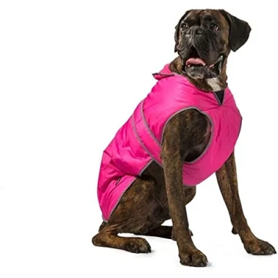 Imagen de Ancol Muddy Paws Abrigo de protección contra tormentas, color rosa frambuesa, talla pequeña (longitud 30 cm, para adaptarse a una circunferencia 44 56 cm)