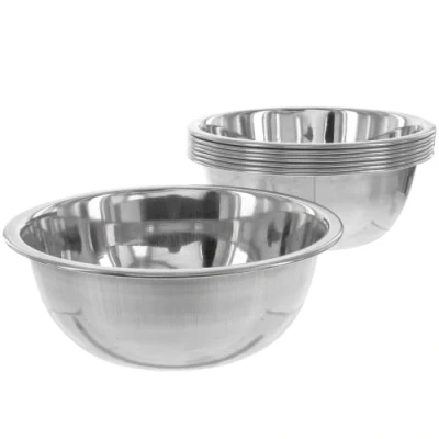 Imagen de Unbekannt 8 cuencos pequeños de acero inoxidable, apilables, metal, para aperitivos, salsas, postres (8 unidades 11 cm diámetro)