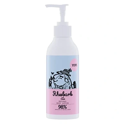 Imagen de YOPE Loción Manos y Cuerpo I Aceite de Argán Tsubaki Glicerina vegetal Mantequilla Murumuru Calmante Hidratante 98% Ingredientes naturales Vegan formula Ruibarbo Rosa 300ml