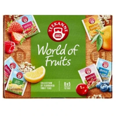 Imagen de Teekanne World of Fruits Caja de selección té frutas 6 sabores 5 bolsitas cada 2022