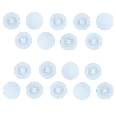 Imagen de Qrity 50 Piezas Tapa Tornillo Plástico Cabeza Cruzada, Cubierta de Cruzado 12 mm, Blanco Redonda Forma Phillips Tapa, para Muebles, Armarios, Estanterías Armarios