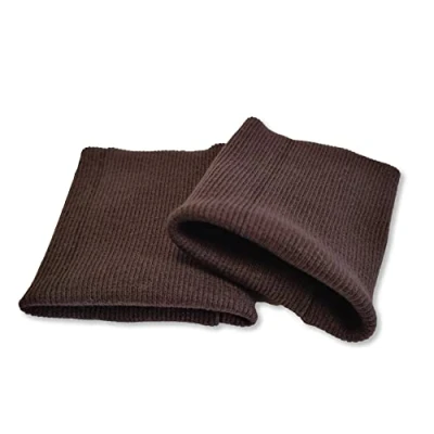 Imagen de USIT, Puños para Ropa en Algodón, 8x9 cm, Ideales Reparar Jerseys y Sudaderas, 1 Par, Marron