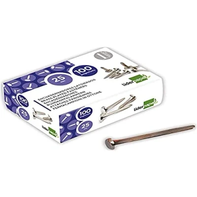 Imagen de Encuadernadores liderpapel niquelados n.5 25 mm caja de 100 unidades