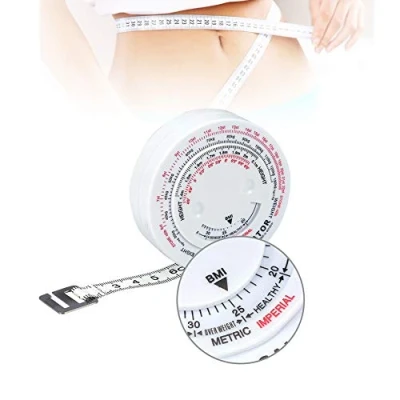 Imagen de cinta métrica de grasa, Cuerpo busto cintura circunferencia calibrador probador índice masa corporal, ABS redondo retráctil metrica corporal