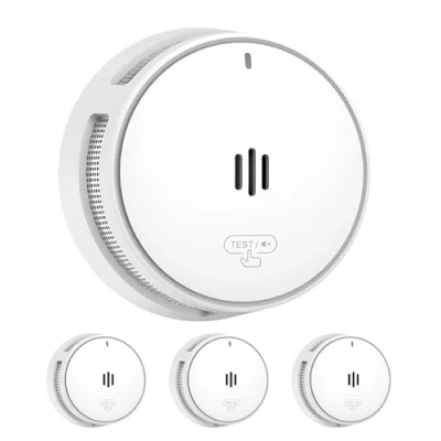 Imagen de Detector de Humo, 10 años batería, detectores Humo para el hogar, Alarma Incendios con función Silencio a Distancia, Conforme EN14604 (3pcs)