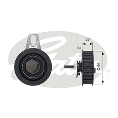 Imagen de GATES FleetRunner Micro V Stretch Fit T43108 Polea tensora, correa dentada ALFA ROMEO: GTV, Spider, 166