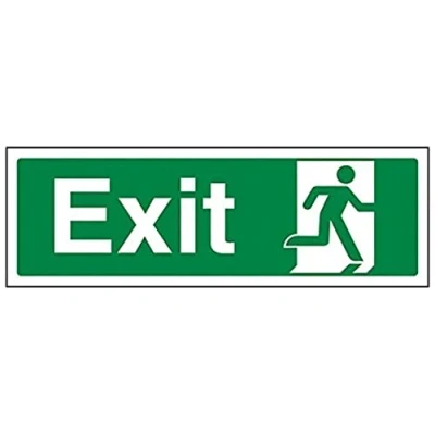 Imagen de Vsafety 21009 ax s seguro Condición salida señal, Final hombre derecho, paisaje, vinilo autoadhesivo, 300 mm x 100 mm), color verde