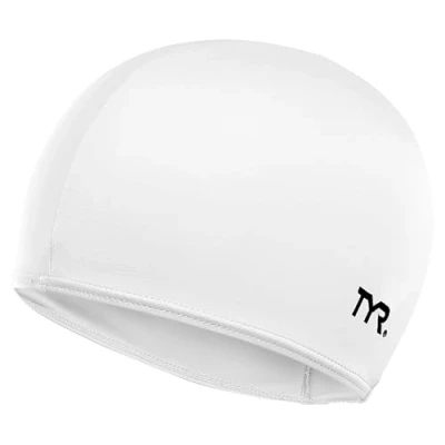 Imagen de TYR Solid Bonnet de Bain Lycra, Adulte Unisexe, White, Talla única