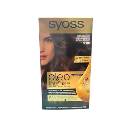 Imagen de Syoss Oleo Intense Tinte para el cabello, color marrón chocolate, 4 86, 3 unidades (3 x 115 ml)