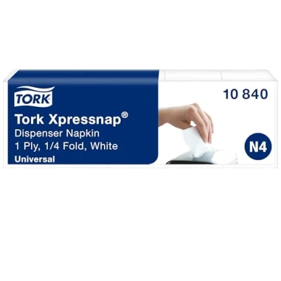 Imagen de Tork Xpressnap 10840 Servilleta/Recambios para el sistema N4 servilletero/Blanco, 8 x 1125 Servilletas