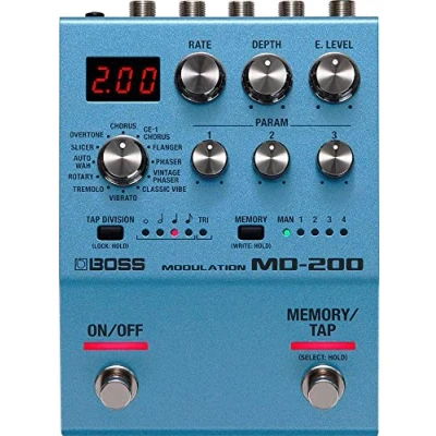 Imagen de Pedal de guitarra modulación BOSS MD 200 — Sonido calidad con AD/DA 32 bits, procesamiento coma flotante bits y muestreo a 96 kHz