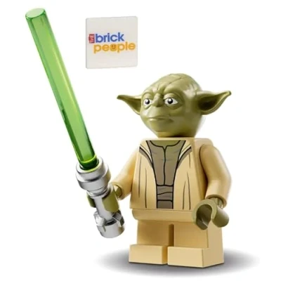 Imagen de LEGO Star Wars: Minifigura de Yoda con sable luz y bastón